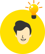 閃いている人のイラスト